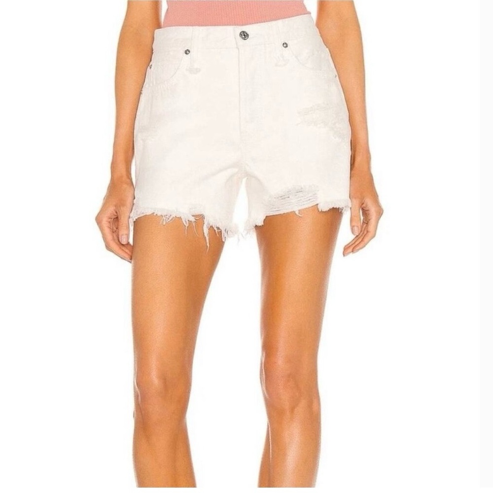 Free People Makai Cut Off Shorts Size 28 Color Off White/ Cream Boho Y2K